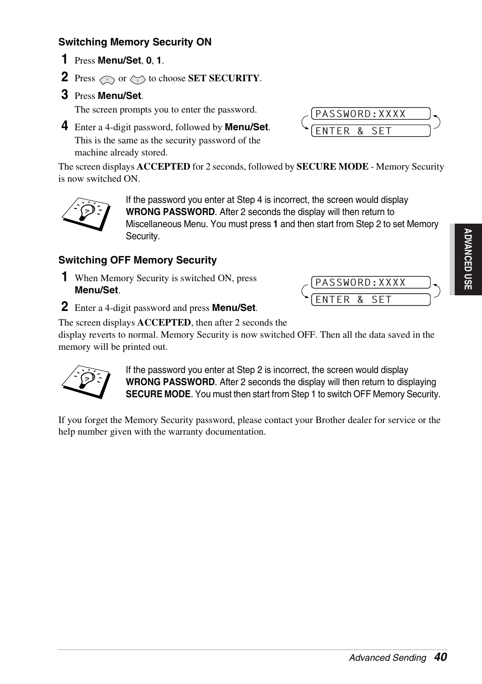 Brother FAX-1030E User Manual | Page 47 / 118