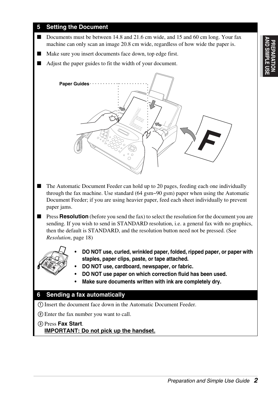 Brother FAX-1030E User Manual | Page 9 / 118