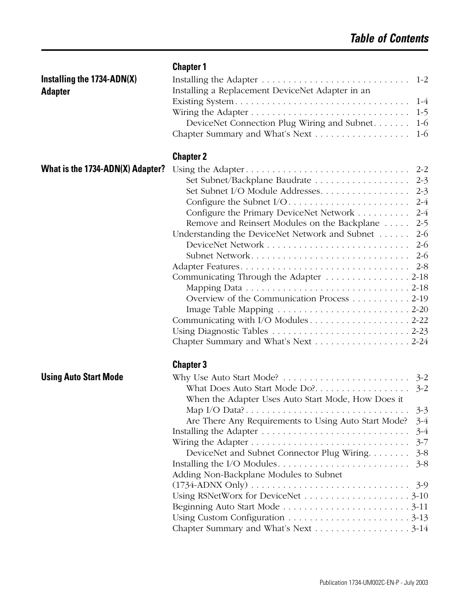 Rockwell Automation 1734-ADNX POINT I/O DeviceNet Adpater User Manual User Manual | Page 11 / 136