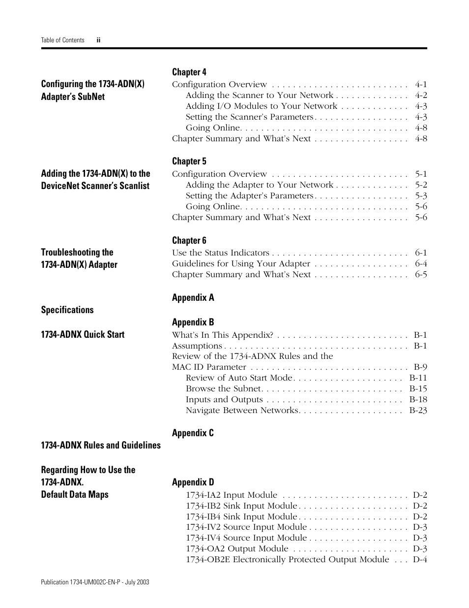 Rockwell Automation 1734-ADNX POINT I/O DeviceNet Adpater User Manual User Manual | Page 12 / 136