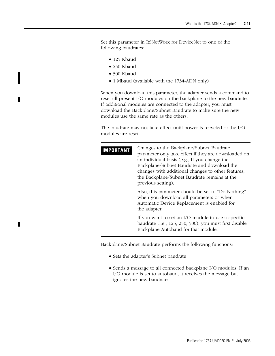 Rockwell Automation 1734-ADNX POINT I/O DeviceNet Adpater User Manual User Manual | Page 31 / 136