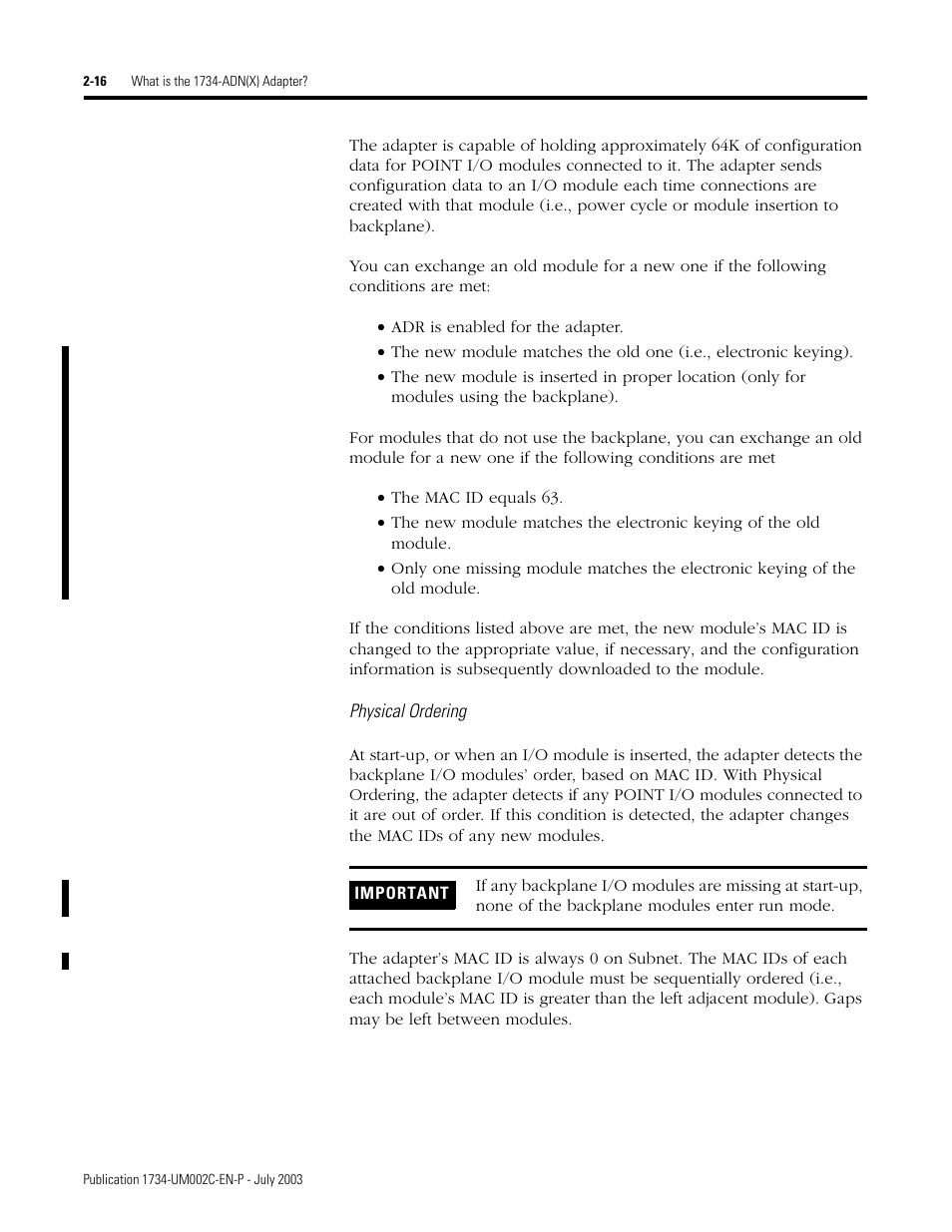 Rockwell Automation 1734-ADNX POINT I/O DeviceNet Adpater User Manual User Manual | Page 36 / 136