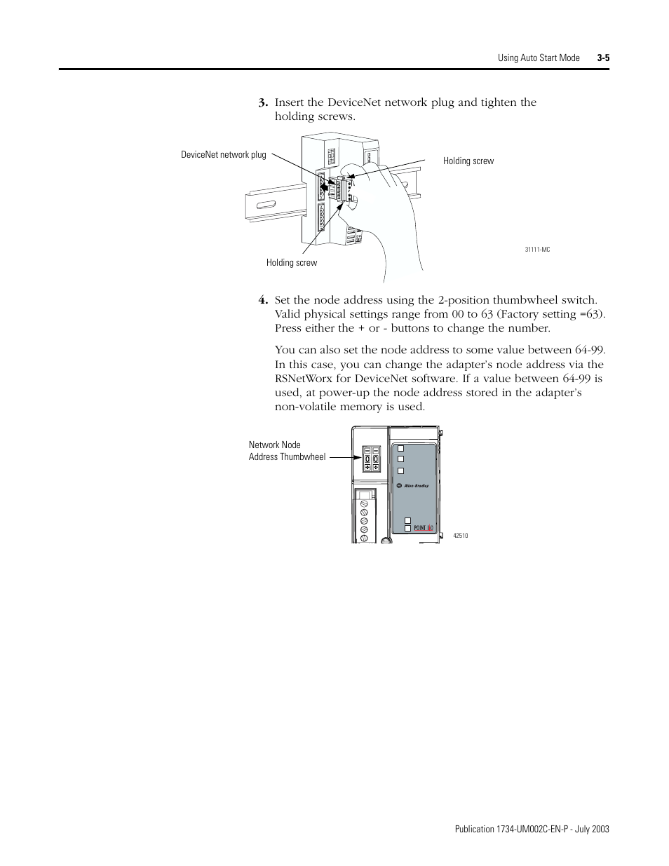 Rockwell Automation 1734-ADNX POINT I/O DeviceNet Adpater User Manual User Manual | Page 49 / 136