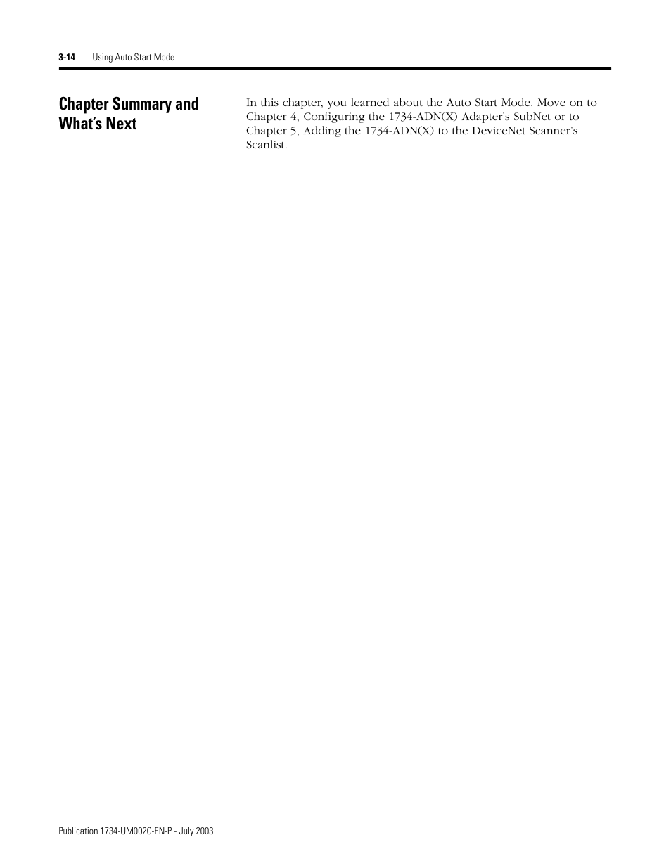 Chapter summary and what’s next | Rockwell Automation 1734-ADNX POINT I/O DeviceNet Adpater User Manual User Manual | Page 58 / 136