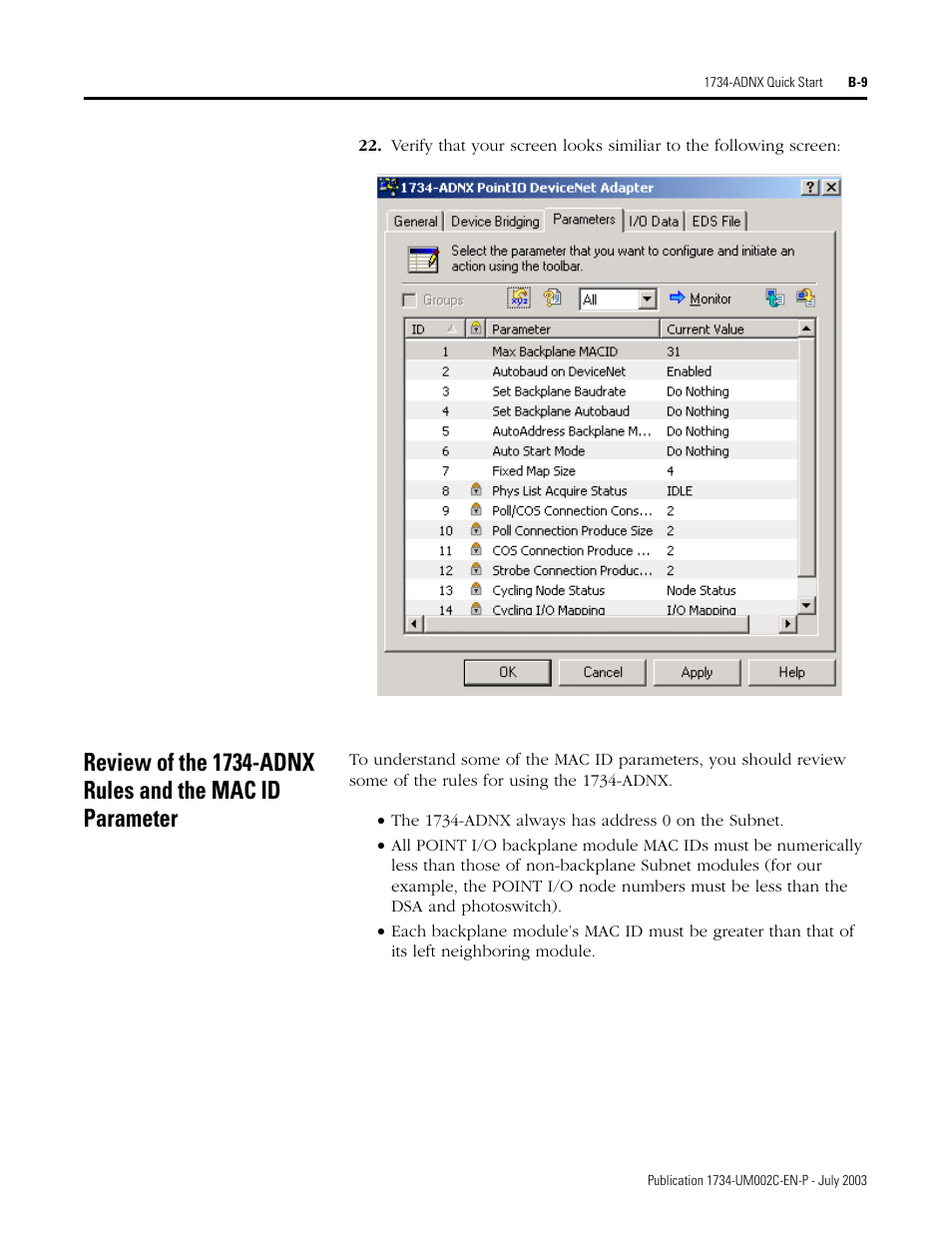 Rockwell Automation 1734-ADNX POINT I/O DeviceNet Adpater User Manual User Manual | Page 89 / 136