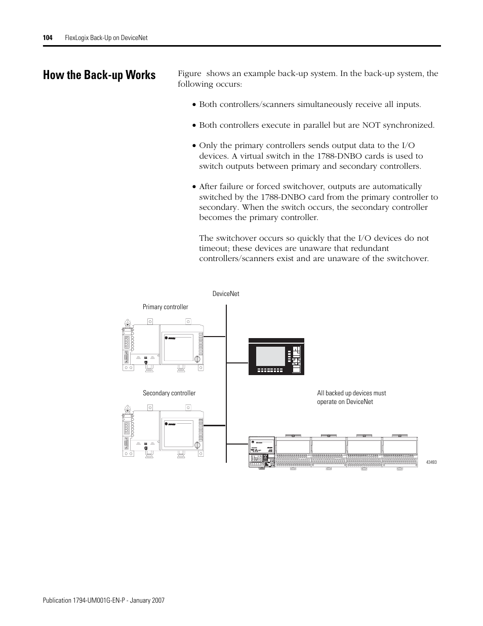 How the back-up works | Rockwell Automation 1794-L34 FlexLogix Controller System User Manual User Manual | Page 104 / 130