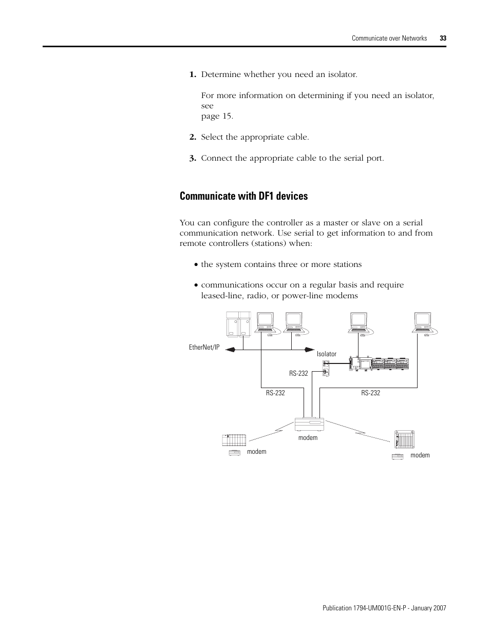 Communicate with df1 devices | Rockwell Automation 1794-L34 FlexLogix Controller System User Manual User Manual | Page 33 / 130