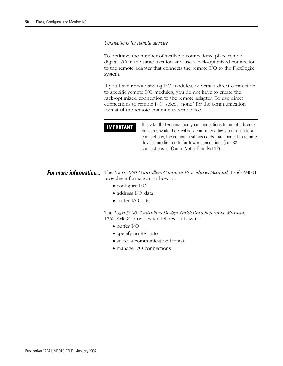 For more information | Rockwell Automation 1794-L34 FlexLogix Controller System User Manual User Manual | Page 58 / 130