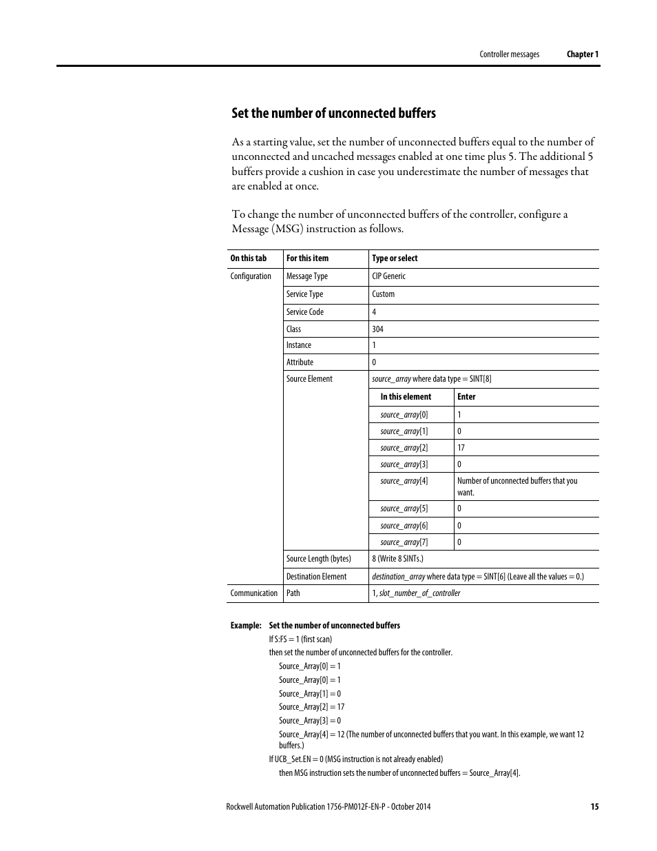 Set the number of unconnected buffers | Rockwell Automation Logix5000 Controllers Messages Programming Manual User Manual | Page 15 / 34