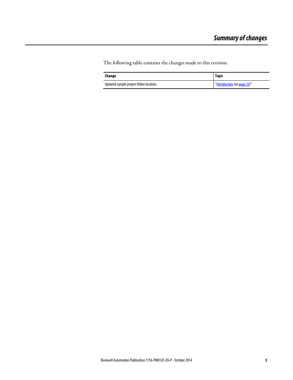 Summary of changes | Rockwell Automation Logix5000 Controllers Messages Programming Manual User Manual | Page 3 / 34