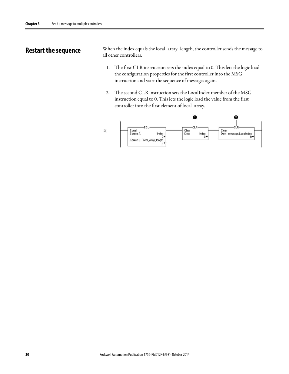 Restart the sequence | Rockwell Automation Logix5000 Controllers Messages Programming Manual User Manual | Page 30 / 34