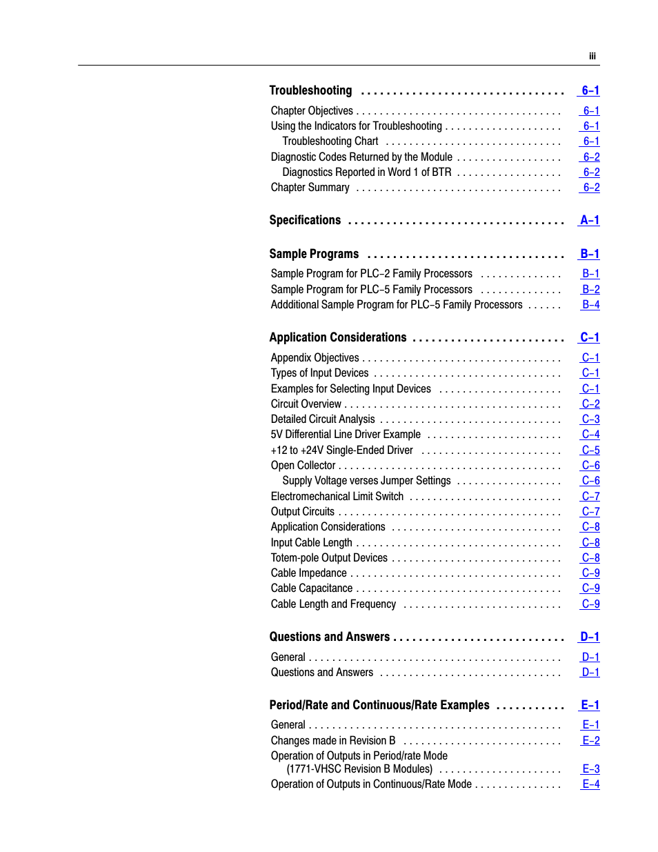 Rockwell Automation 1771-VHSC , D17716.5.74 Very High S User Manual | Page 6 / 80