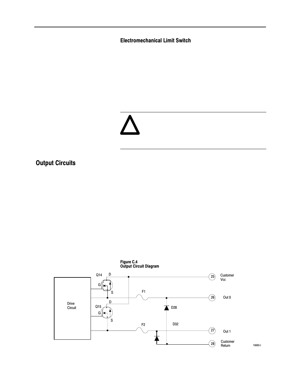 Output circuits, Electromechanical limit switch | Rockwell Automation 1771-VHSC , D17716.5.74 Very High S User Manual | Page 64 / 80