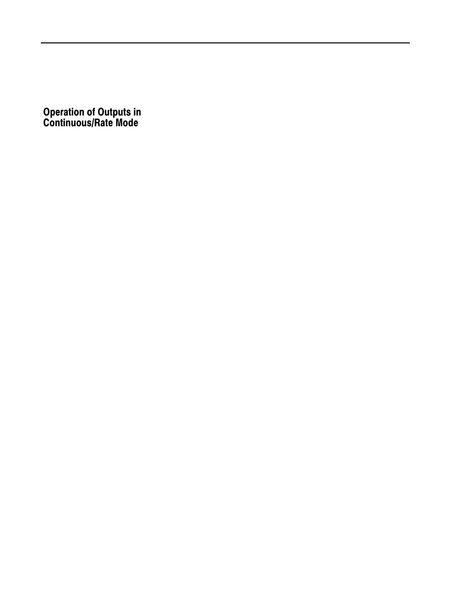 Operation of outputs in continuous/rate mode | Rockwell Automation 1771-VHSC , D17716.5.74 Very High S User Manual | Page 75 / 80