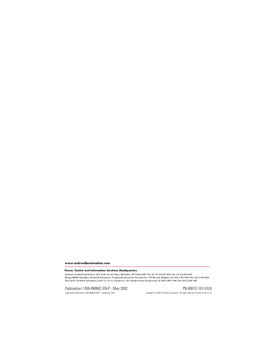 Back cover | Rockwell Automation 1769-SDN Compact I/O DeviceNet Scanner Module Installation Instructions User Manual | Page 24 / 24