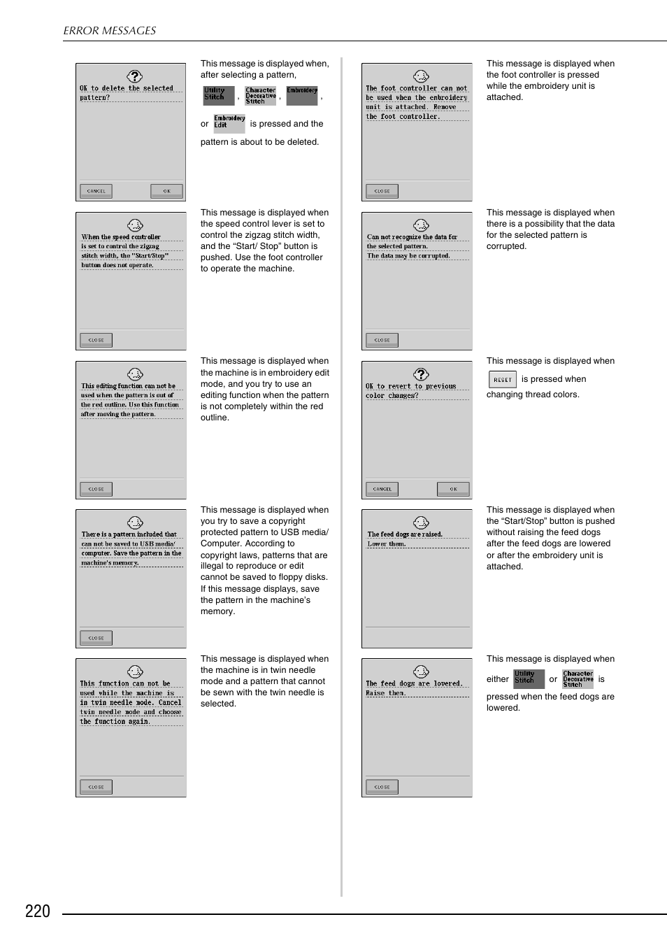 Brother 882-S90/S91 User Manual | Page 231 / 249