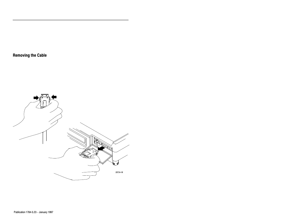 Removing the cable | Rockwell Automation 1784-PCM5/B CABLE Installation Instructions User Manual | Page 6 / 8