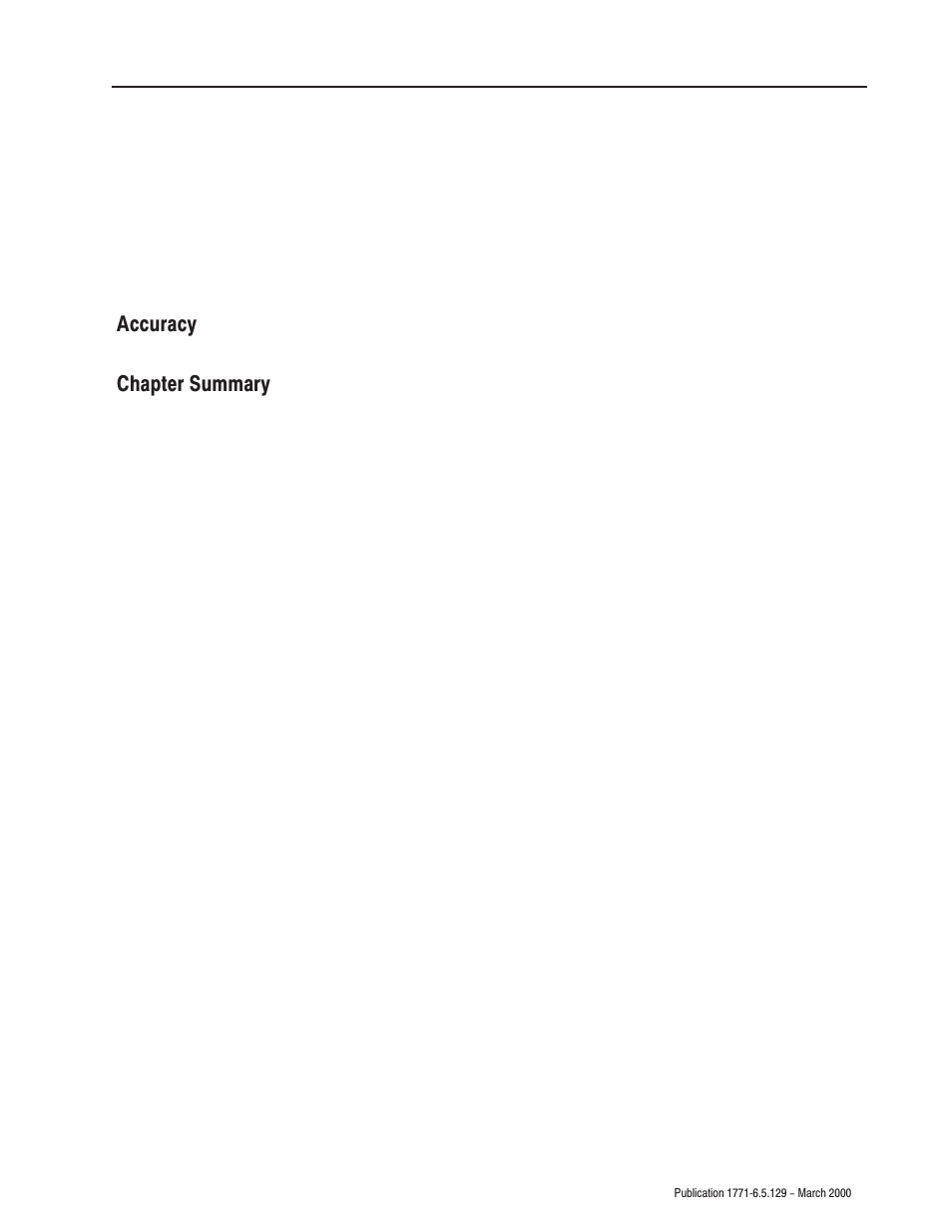 Accuracy chapter summary | Rockwell Automation 1771-IR Series D RTD Input Module User Manual User Manual | Page 13 / 79