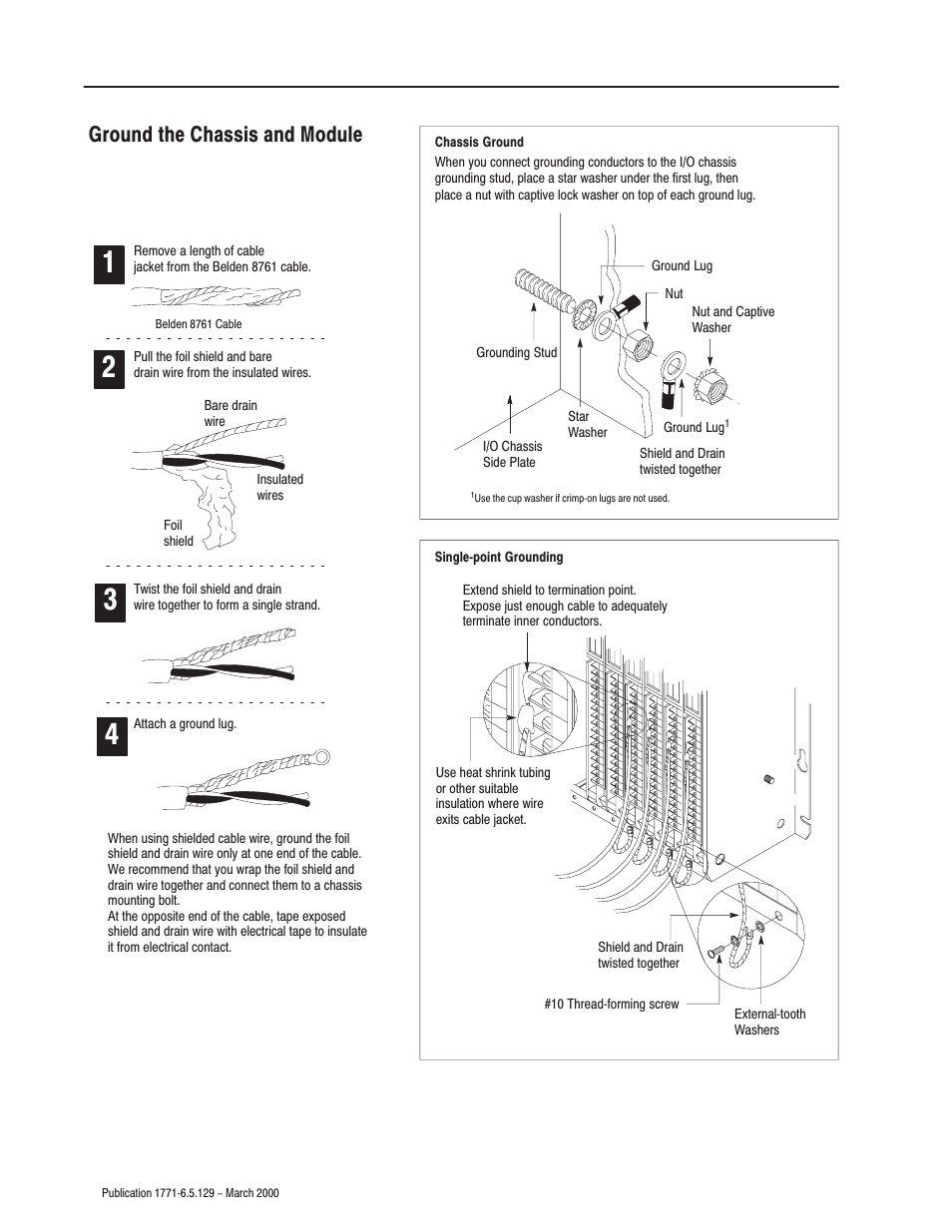 Ground the chassis and module | Rockwell Automation 1771-IR Series D RTD Input Module User Manual User Manual | Page 20 / 79