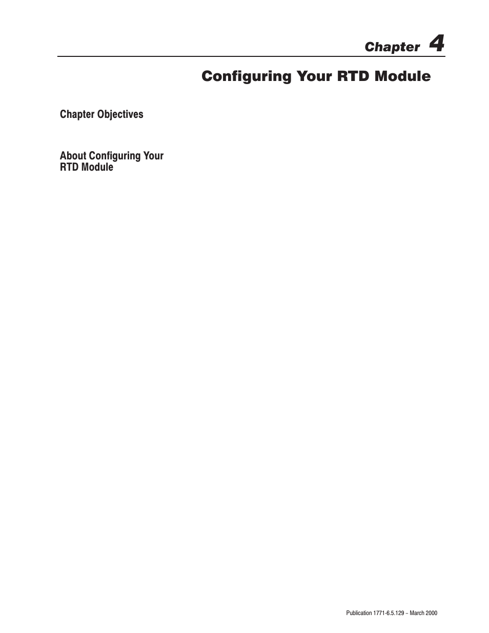 Configuring your rtd module, Chapter | Rockwell Automation 1771-IR Series D RTD Input Module User Manual User Manual | Page 29 / 79