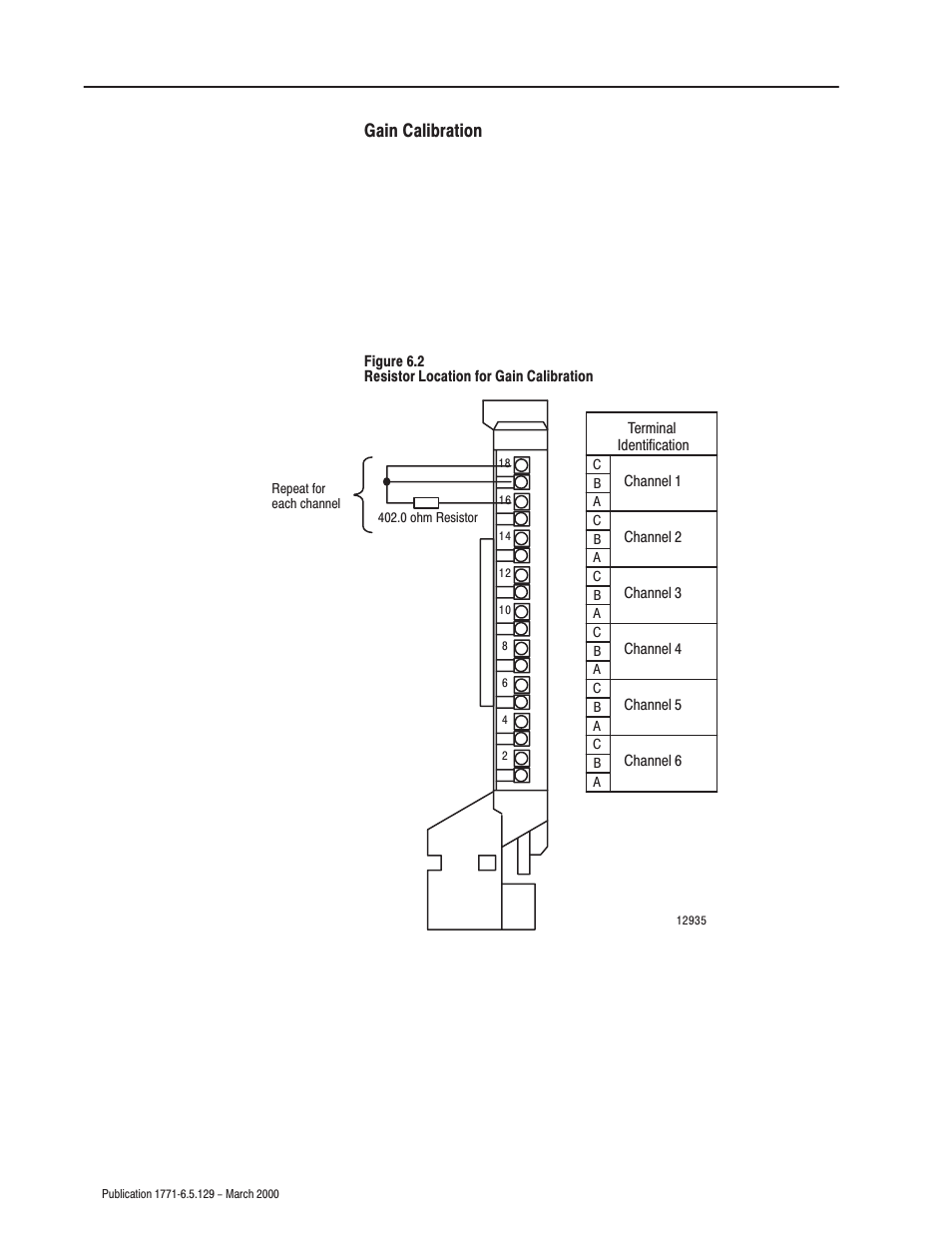 Gain calibration | Rockwell Automation 1771-IR Series D RTD Input Module User Manual User Manual | Page 42 / 79