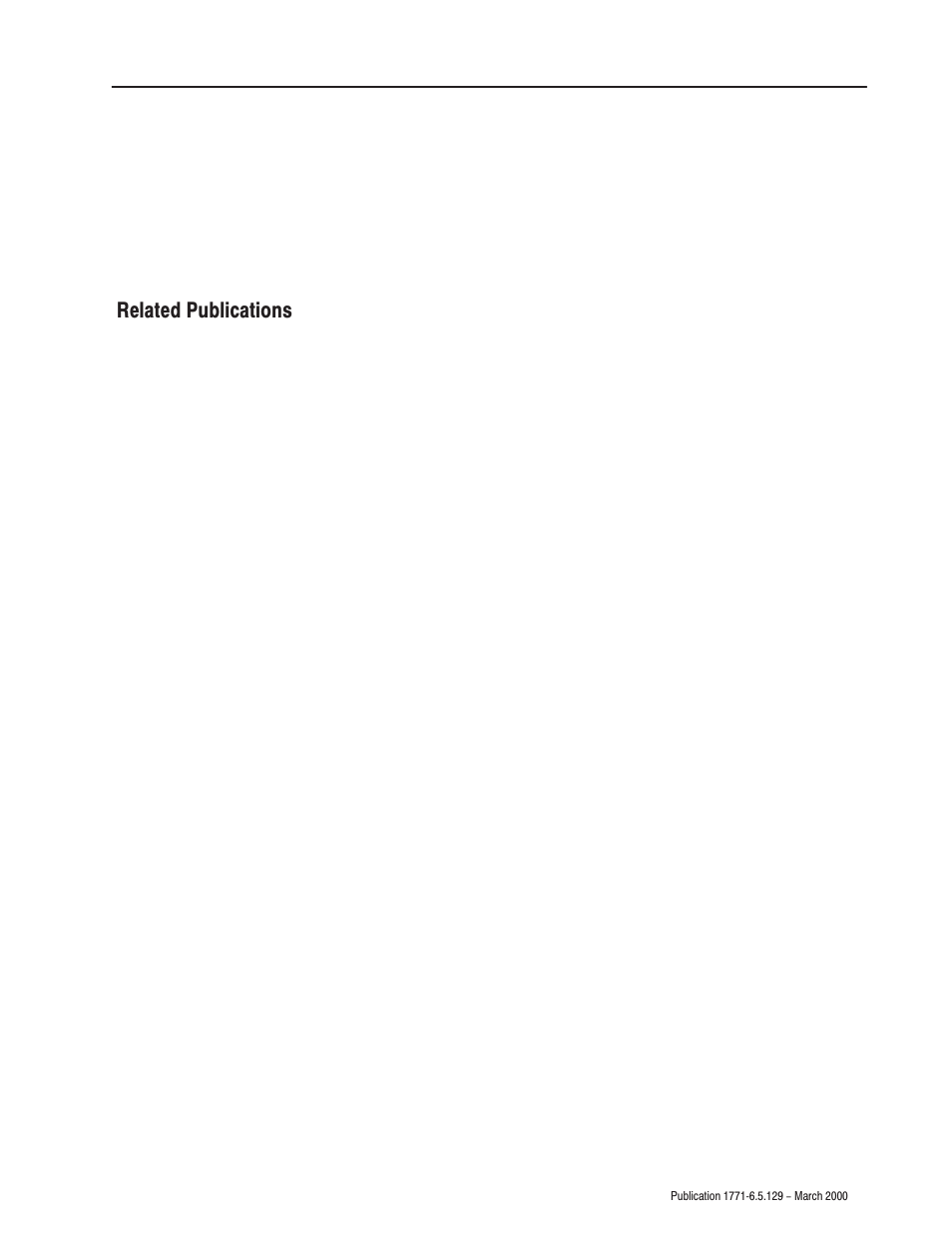 Related publications | Rockwell Automation 1771-IR Series D RTD Input Module User Manual User Manual | Page 5 / 79