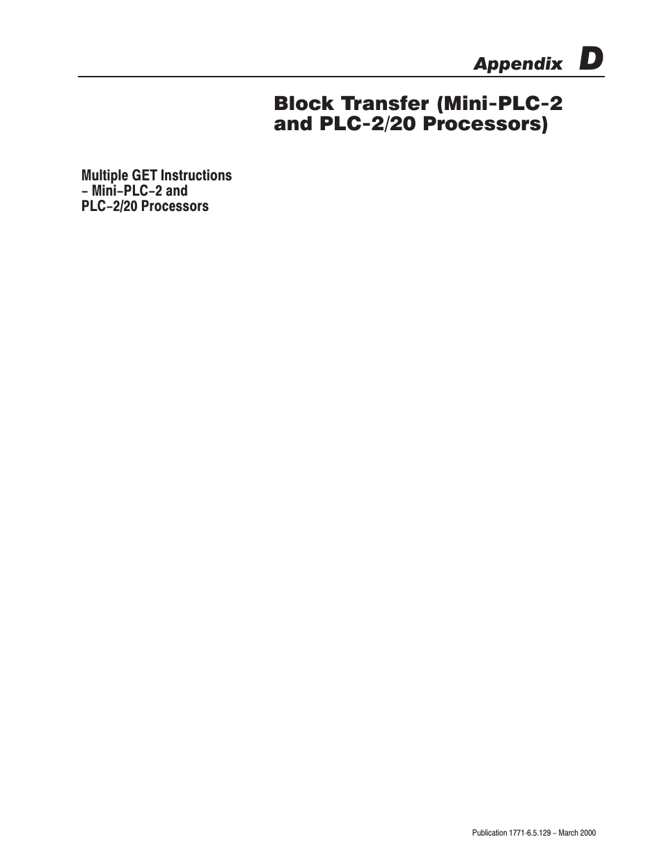 Appendix | Rockwell Automation 1771-IR Series D RTD Input Module User Manual User Manual | Page 61 / 79