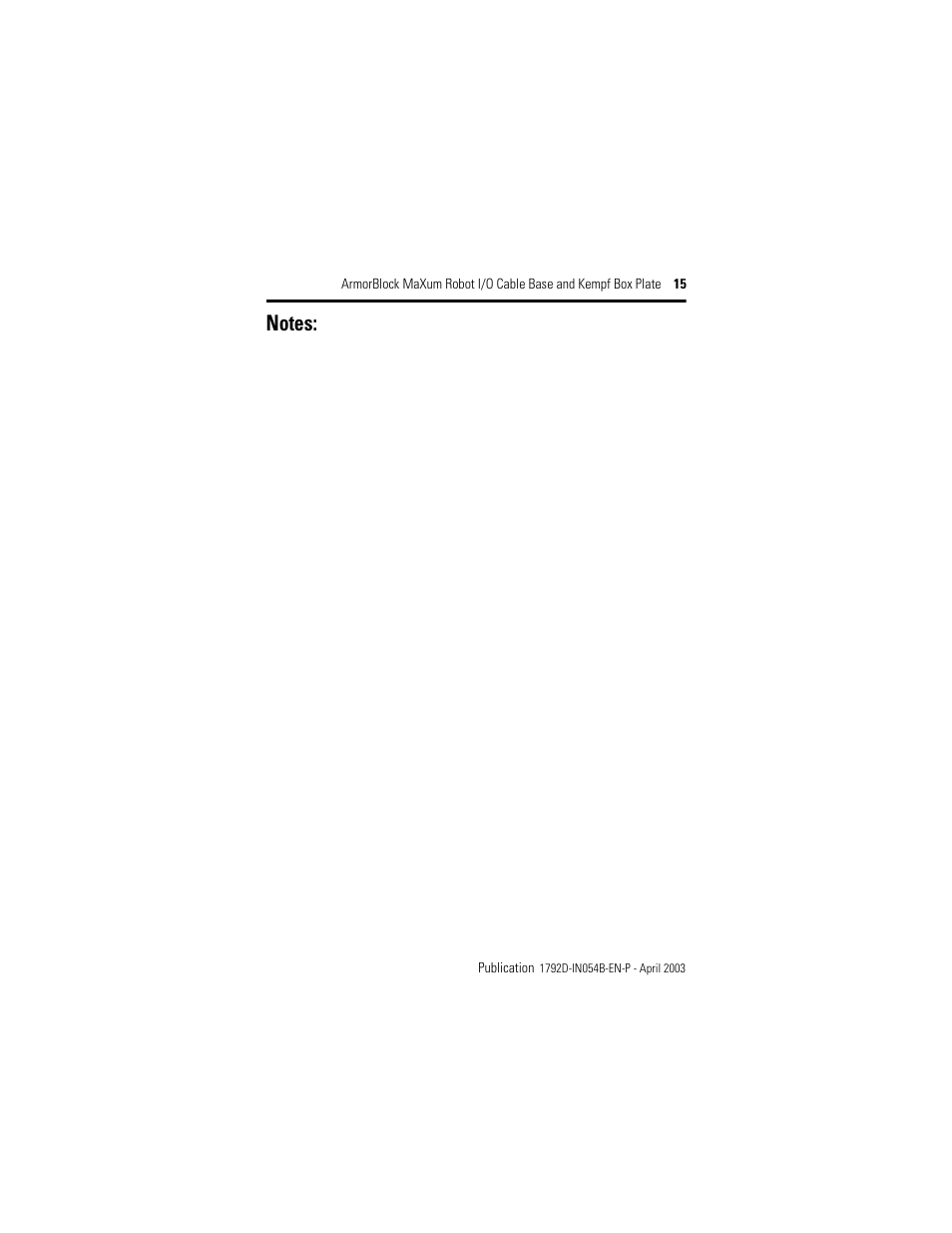 Rockwell Automation 1792D-KPLT ArmorBlock MaXum Cable Base  User Manual | Page 15 / 16
