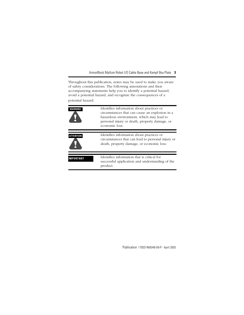 Rockwell Automation 1792D-KPLT ArmorBlock MaXum Cable Base  User Manual | Page 3 / 16