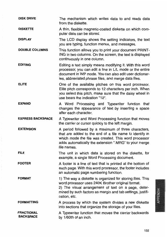 Brother WP-700D User Manual | Page 163 / 172