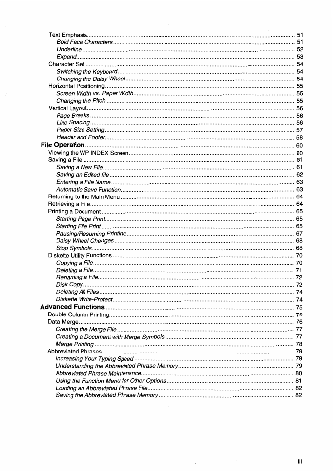 Brother WP-700D User Manual | Page 5 / 172