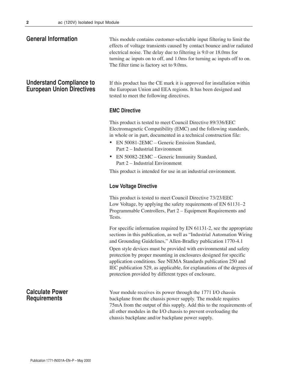 Rockwell Automation 1771-ID16GM Installation Instructions User Manual | Page 2 / 12