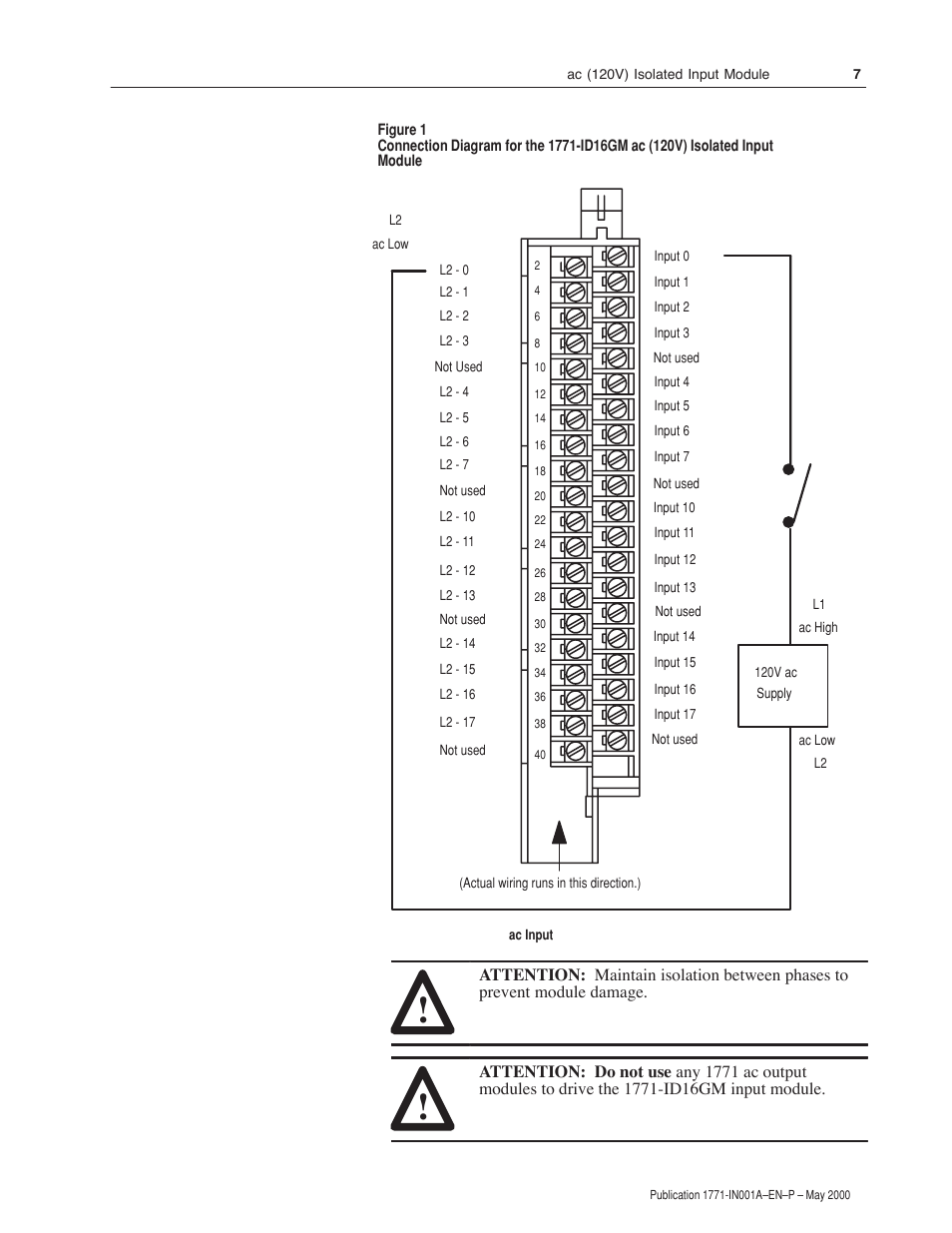Rockwell Automation 1771-ID16GM Installation Instructions User Manual | Page 7 / 12
