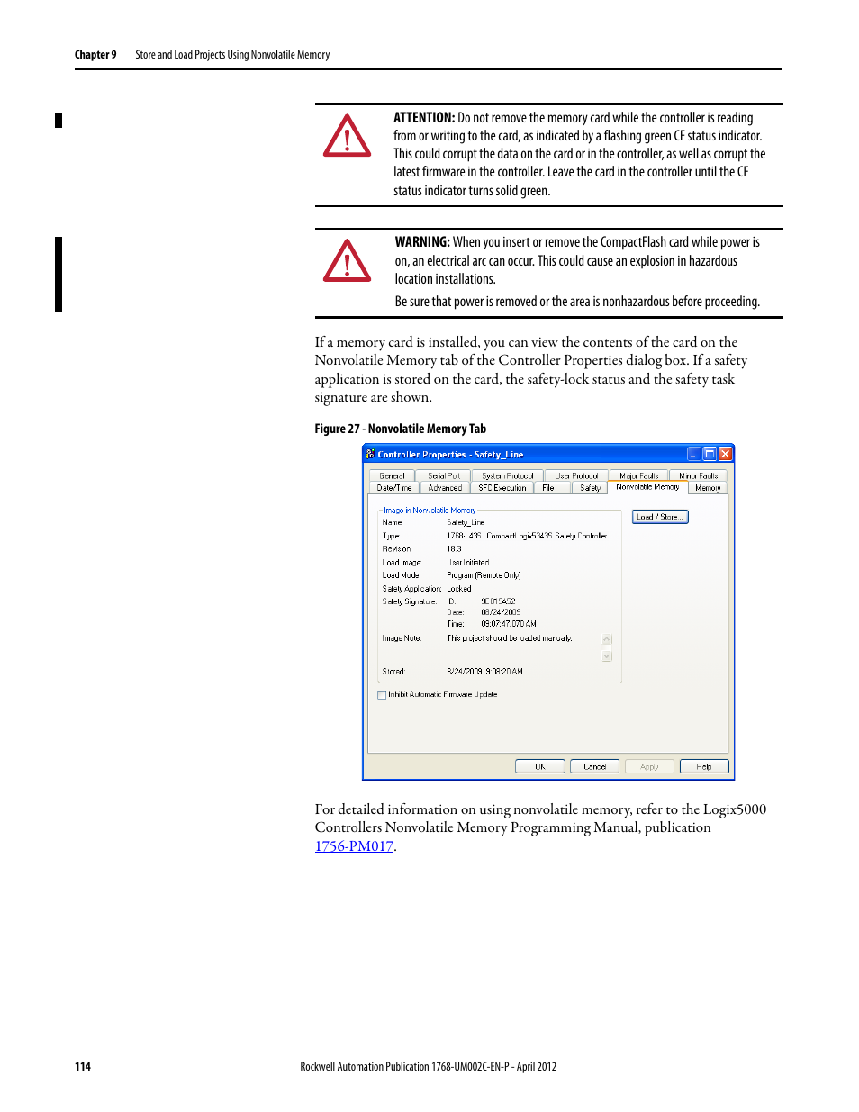 Rockwell Automation 1768-L45S Compact GuardLogix Controllers User Manual | Page 114 / 136