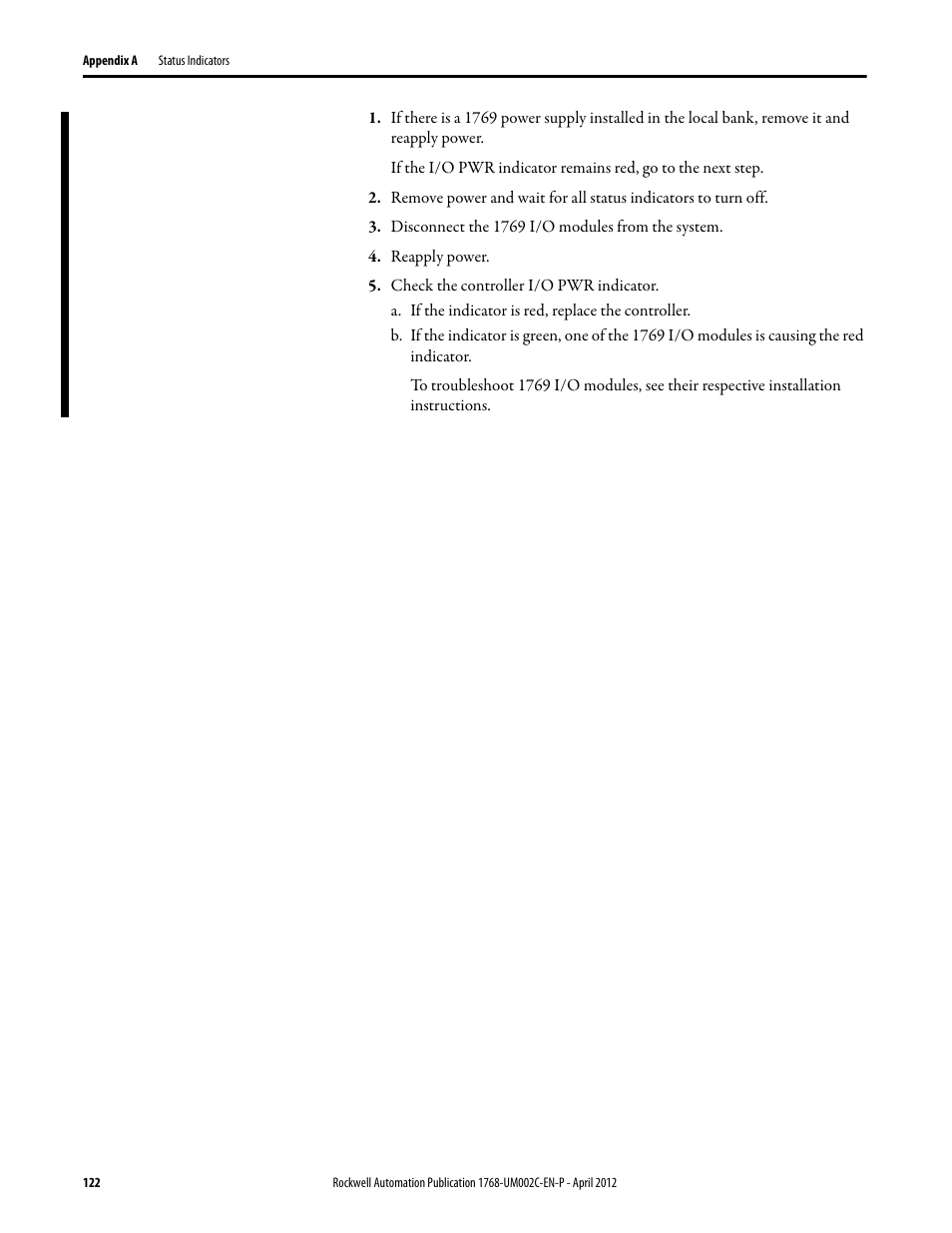 Rockwell Automation 1768-L45S Compact GuardLogix Controllers User Manual | Page 122 / 136