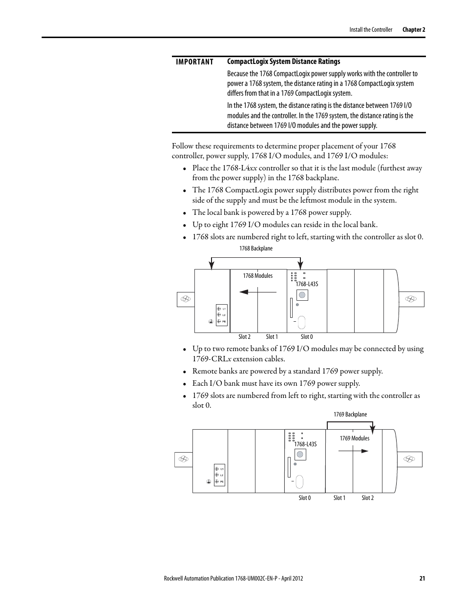 Rockwell Automation 1768-L45S Compact GuardLogix Controllers User Manual | Page 21 / 136