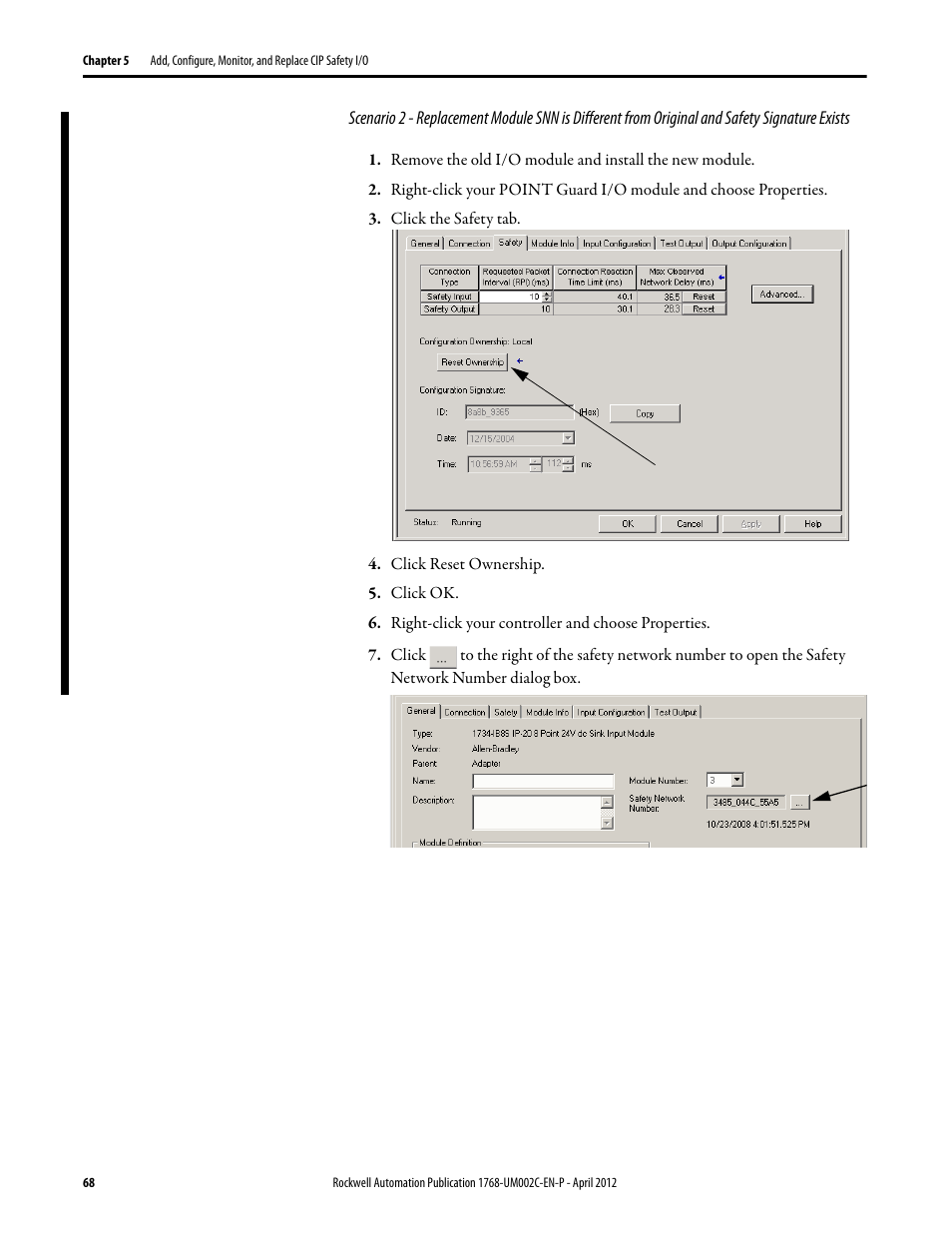 Rockwell Automation 1768-L45S Compact GuardLogix Controllers User Manual | Page 68 / 136