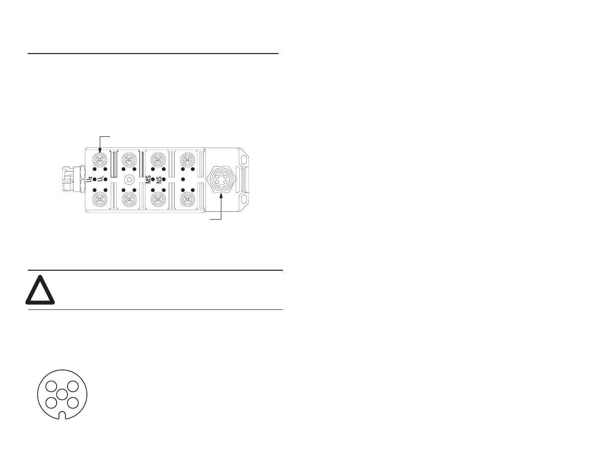 Connect the wiring to the armorblock module, Connecting the output wiring | Rockwell Automation 1792-OB8PLP INSTL INSTR 8 OUTPUT MODULE User Manual | Page 5 / 12