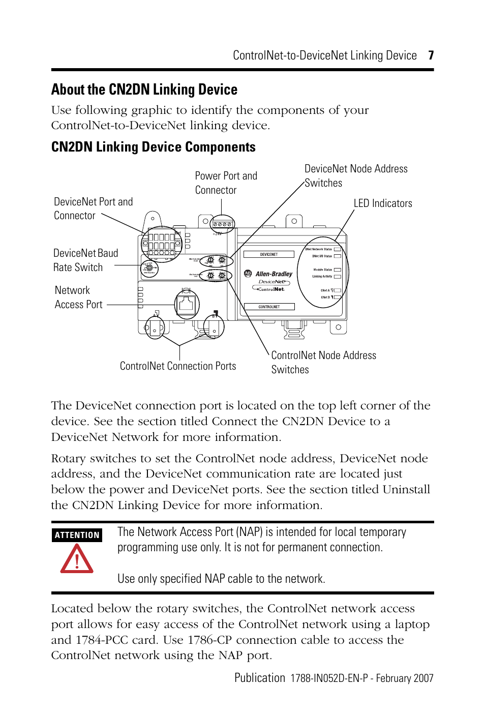 About the cn2dn linking device | Rockwell Automation 1788-CN2DN ControlNet-to-DeviceNet Linking Device Installation Instructions User Manual | Page 7 / 52