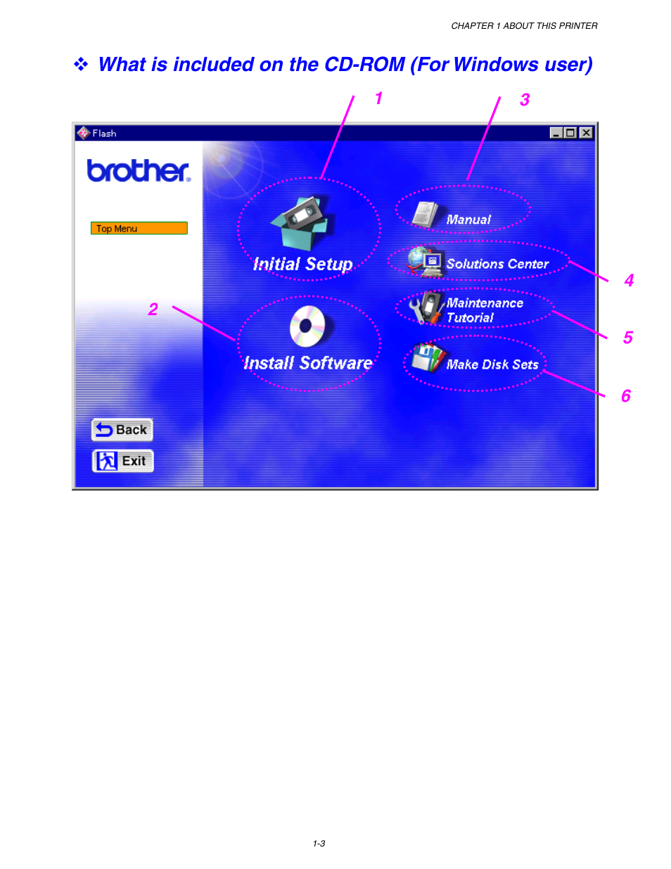 What is included on the cd-rom (for windows user) | Brother HL 1650 User Manual | Page 13 / 235