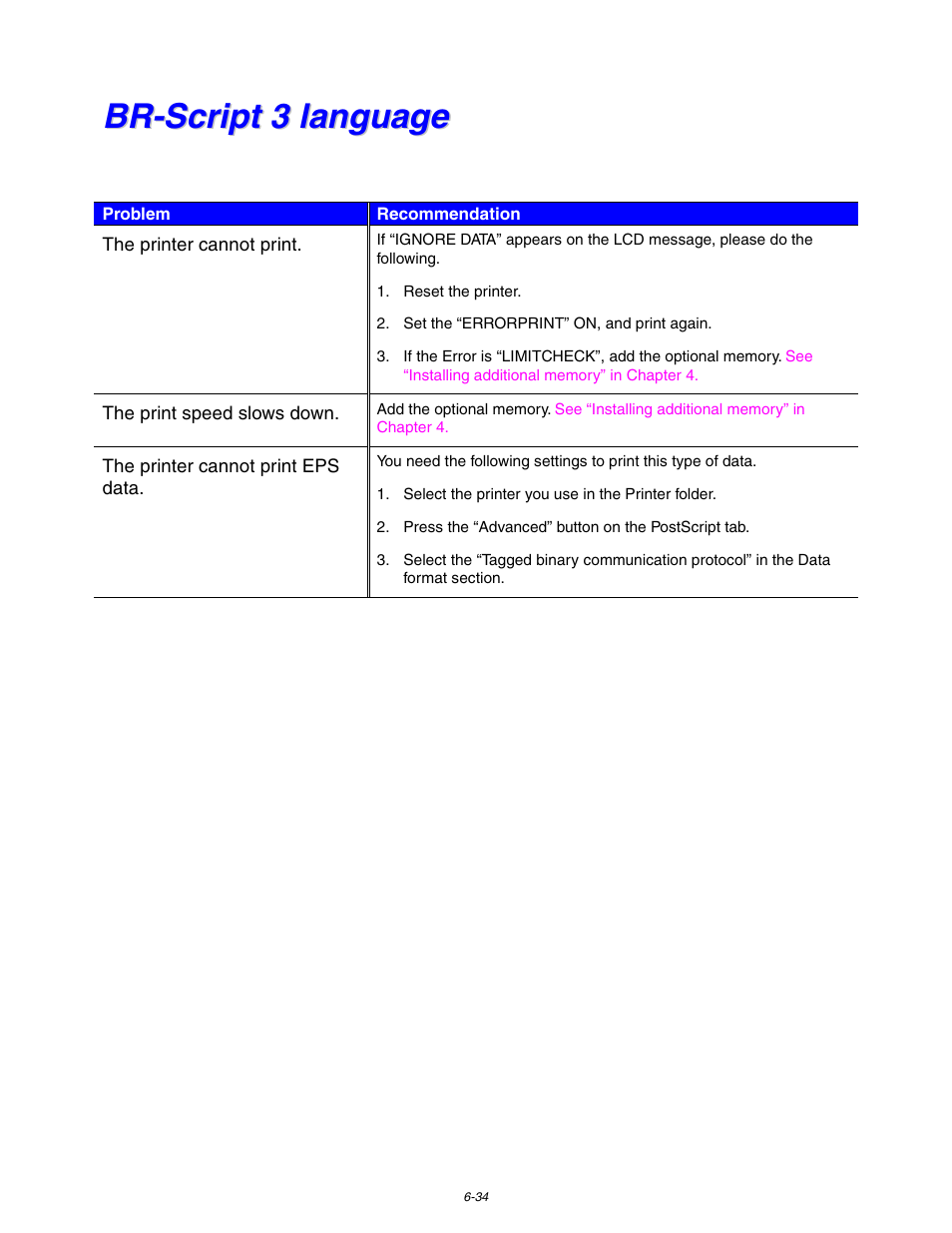 Br-script 3 language, Br-script 3 language -34 | Brother HL 1650 User Manual | Page 200 / 235