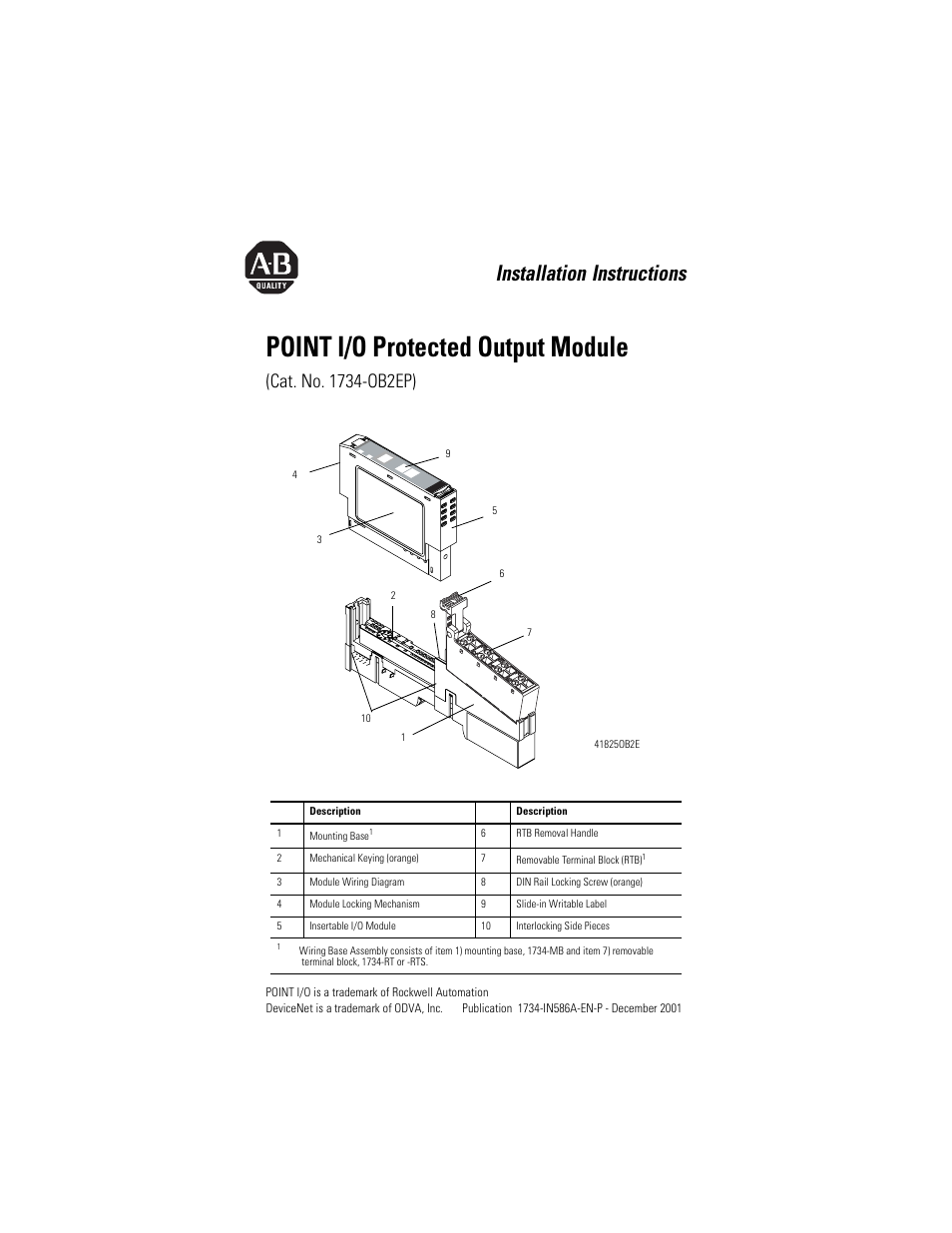 Rockwell Automation 1734-OB2EP Point I/O Protected Output Module Installation Instructions User Manual | 16 pages