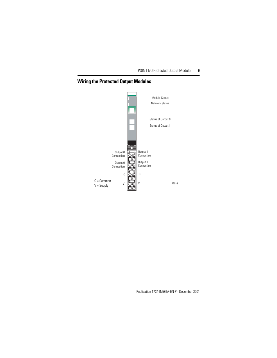 Wiring the protected output modules, Point i/o protected output module 9 | Rockwell Automation 1734-OB2EP Point I/O Protected Output Module Installation Instructions User Manual | Page 9 / 16