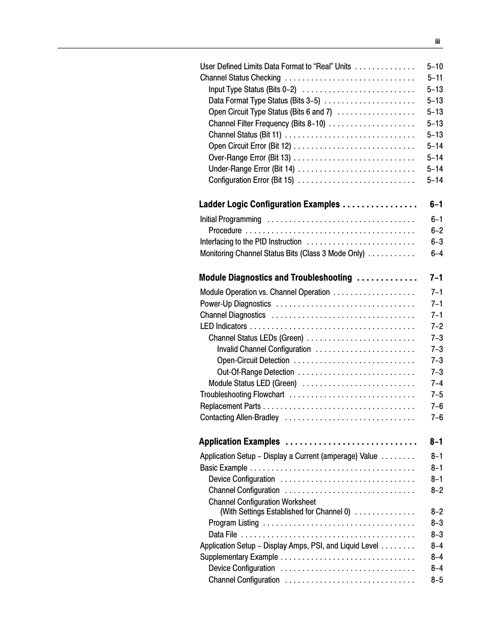 Rockwell Automation 1746-NI8 SLC 500 Analog Input Modules User Manual User Manual | Page 5 / 91