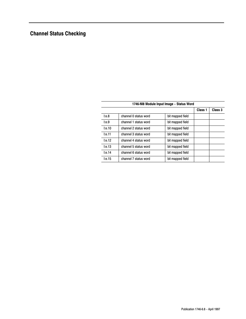 Channel status checking | Rockwell Automation 1746-NI8 SLC 500 Analog Input Modules User Manual User Manual | Page 52 / 91
