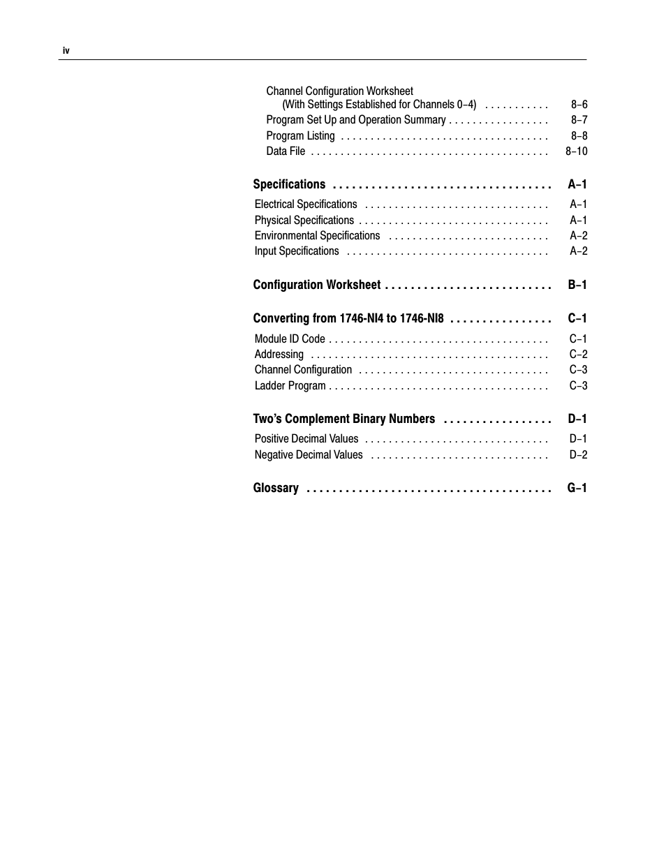 Rockwell Automation 1746-NI8 SLC 500 Analog Input Modules User Manual User Manual | Page 6 / 91