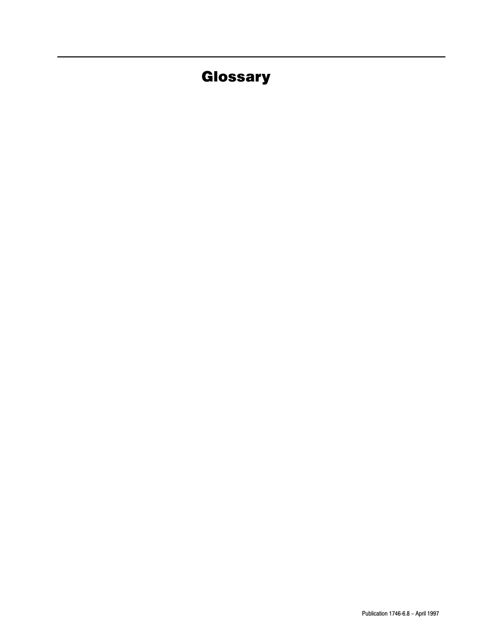 Glossary | Rockwell Automation 1746-NI8 SLC 500 Analog Input Modules User Manual User Manual | Page 84 / 91