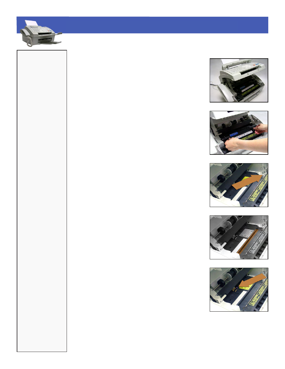 Brother intellifax 2750, Maintenance > cleaning the printer | Brother 2750 User Manual | Page 12 / 20
