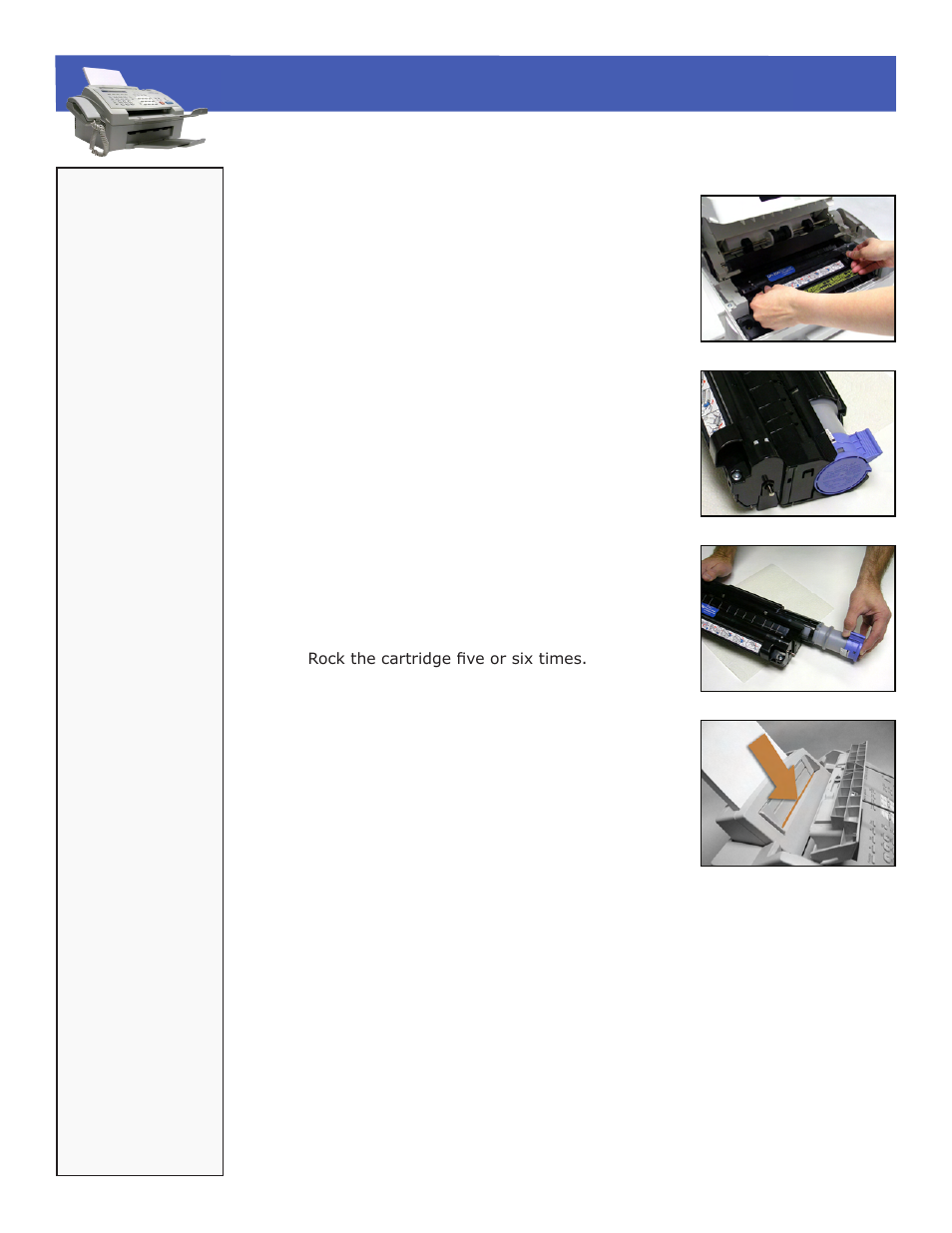 Brother intellifax 2750, Maintenance > replacing the toner cartridge | Brother 2750 User Manual | Page 14 / 20