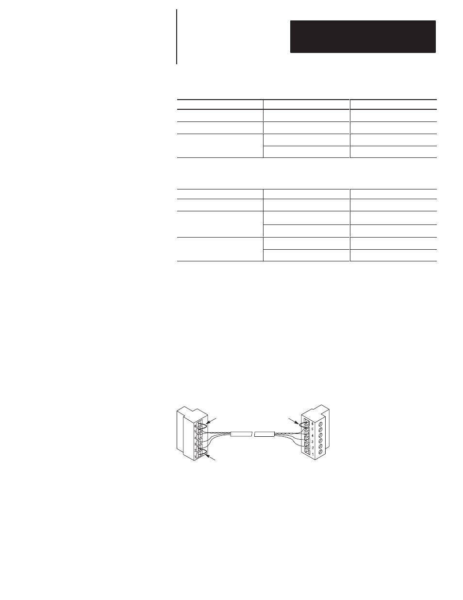 Grounding and terminating the dh-485 network, The table below shows connections for belden #9842 | Rockwell Automation 1761-HHP-B30 MicroLogix 1000 with Hand-Held Programmer (HHP) User Manual | Page 58 / 534